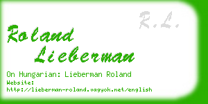 roland lieberman business card